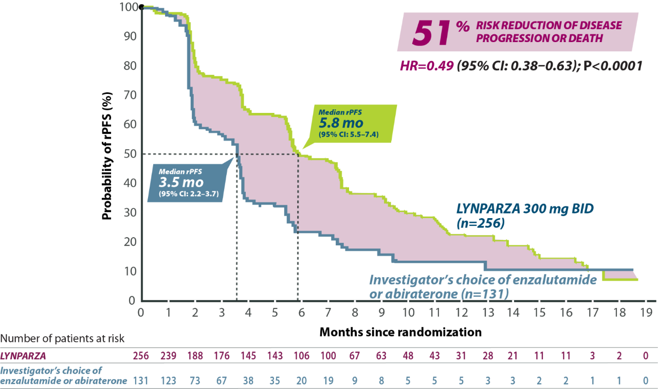 rPFS in Cohort A + B mCRPC Efficacy 51 Graph
